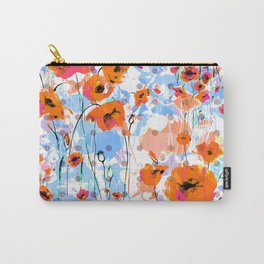 Abstract floral seamless pattern painted by brush field poppies. Superior texture Carry-All Pouch