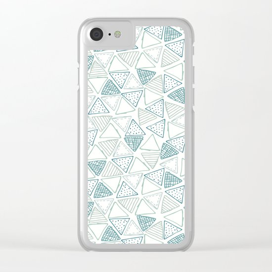 Triangular Pattern Clear iPhone Case