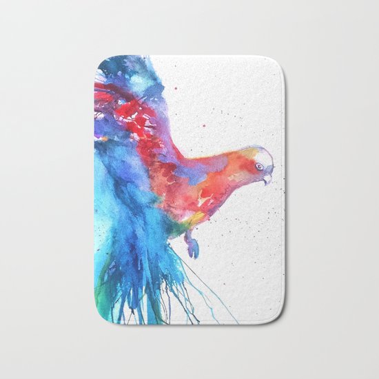 Flying Parrot Bath Mat