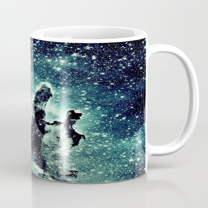 Nebula Galaxy : Teal Pillars of Creation Coffee Mug