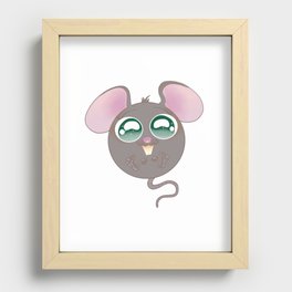 Mouse Balloon Recessed Framed Print