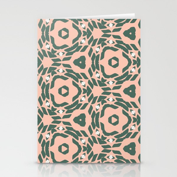 Triangular Flowers Pattern Artwork 02 Color 2 Stationery Cards