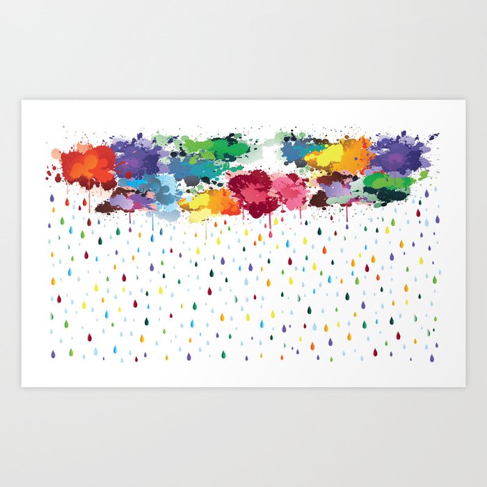 Rainbow Raindrops Art Print By Cindys Society6