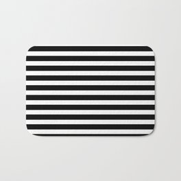 Stripes - Black + White Bath Mat