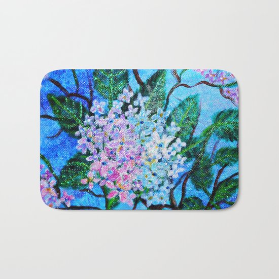 Hydrangea Flowers Bath Mat