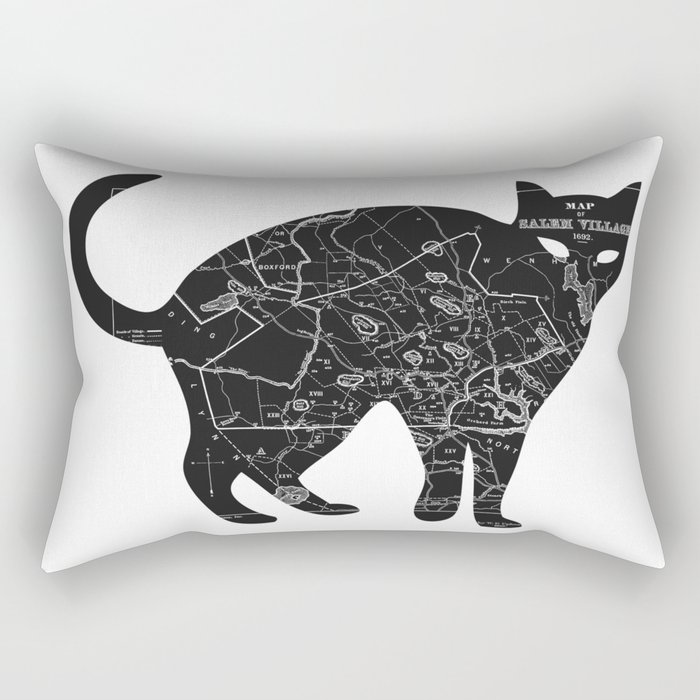 A Familiar Black Cat Rectangular Pillow