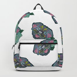 Sugar Skull Pug Pattern Backpack