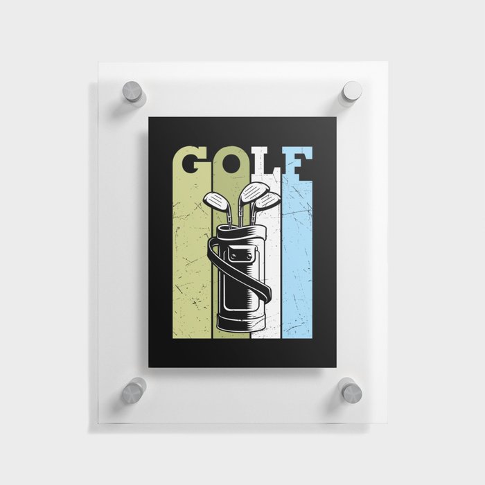 Vintage Golf Clubs Floating Acrylic Print