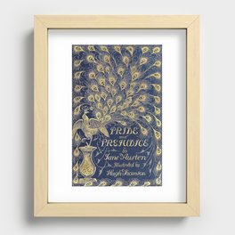 Pride and Prejudice by Jane Austen Vintage Peacock Book Cover Recessed Framed Print