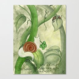 Cat Snail and Friends Canvas Print