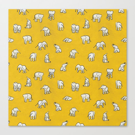 indian baby elephants Canvas Print