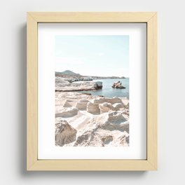 Sarakiniko Beach on Milos island, Cyclades Greece Recessed Framed Print