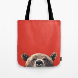 Bear - Red Tote Bag