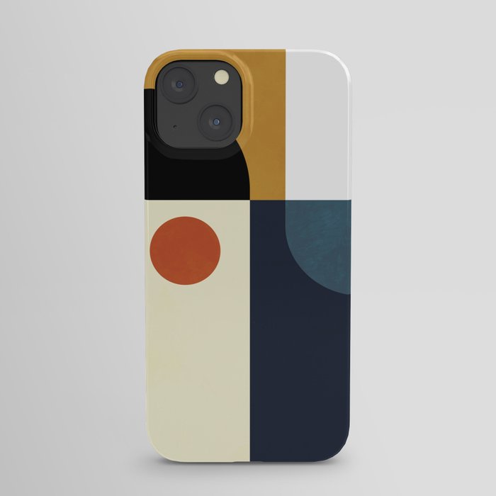 mid century abstract shapes fall winter 4 iPhone Case