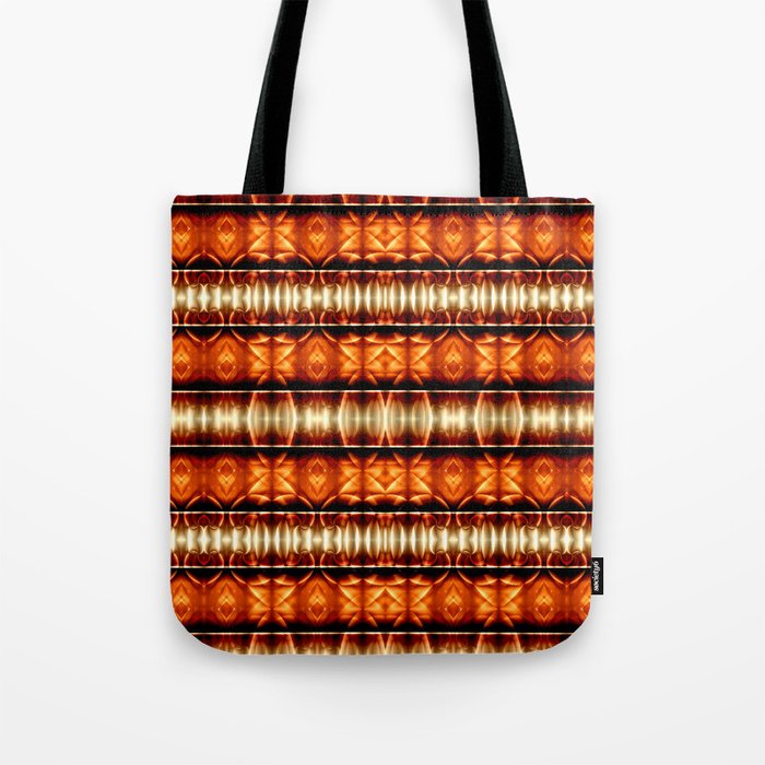 Pattern orange white Tote Bag