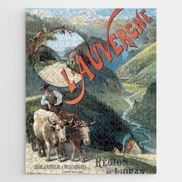 Auvergne vintage travel poster Jigsaw Puzzle