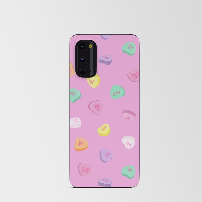 Valentines Day Candy Hearts Pattern - Pink Android Card Case