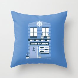 Fish & Chips Throw Pillow
