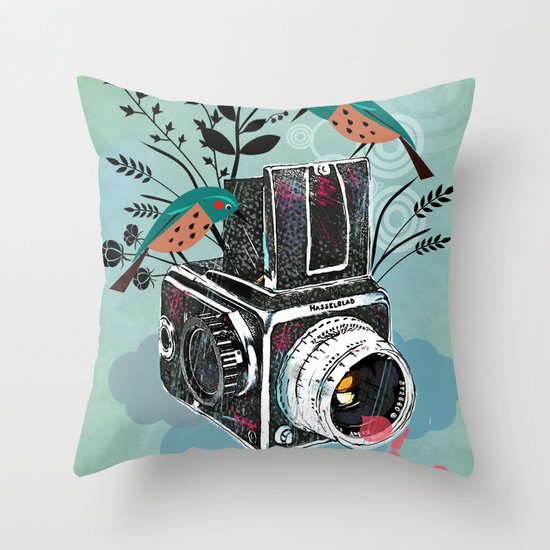 Vintage Camera Hasselblad Throw Pillow