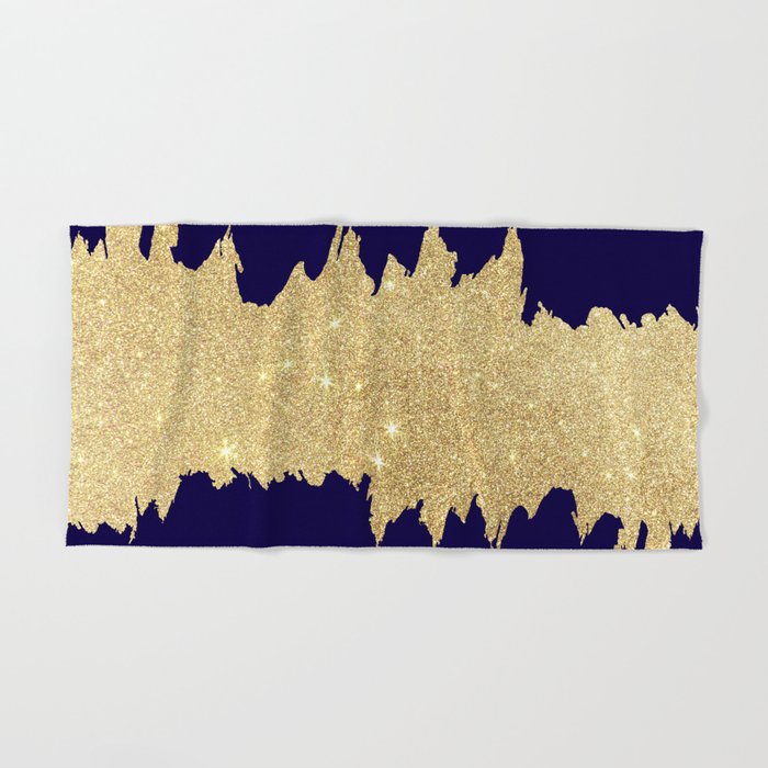 Navy and gold sale towels