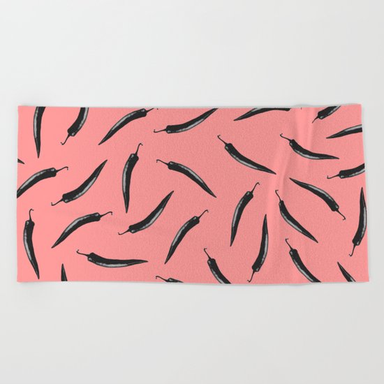 pepper pattern Beach Towel