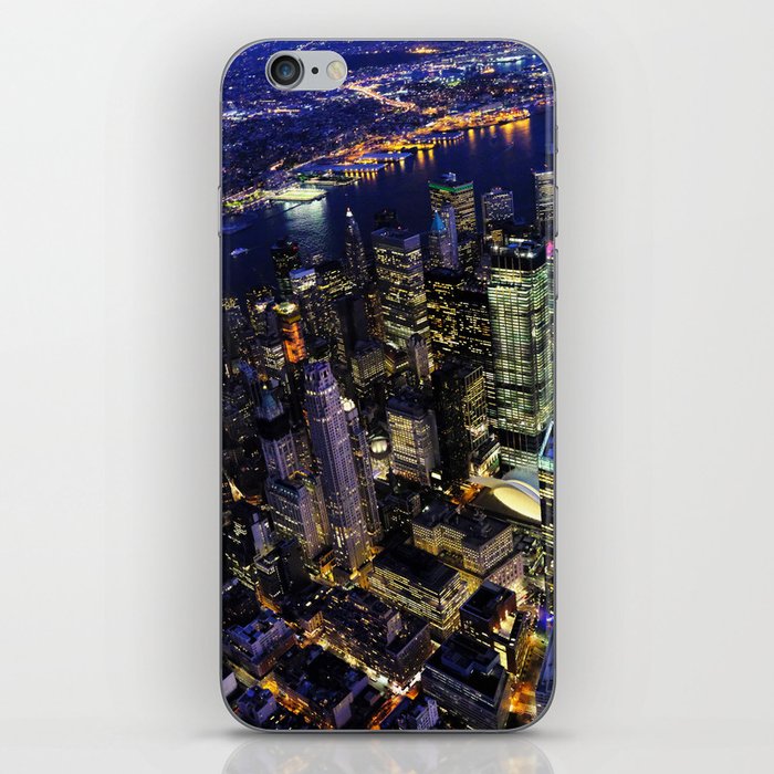 New York City, Manhattan, USA night cityscape iPhone Skin