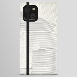 Relief [1]: an abstract, textured piece in white by Alyssa Hamilton Art iPhone Wallet Case