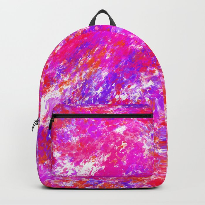 Colourful Abstract Paint Texture Pattern Backpack