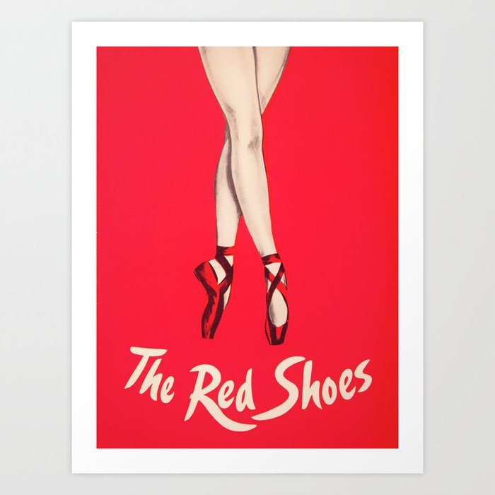 Hot Red Shoes Glamour and Fashion Vintage Dance Poster Art Print Wall Decor Art Print