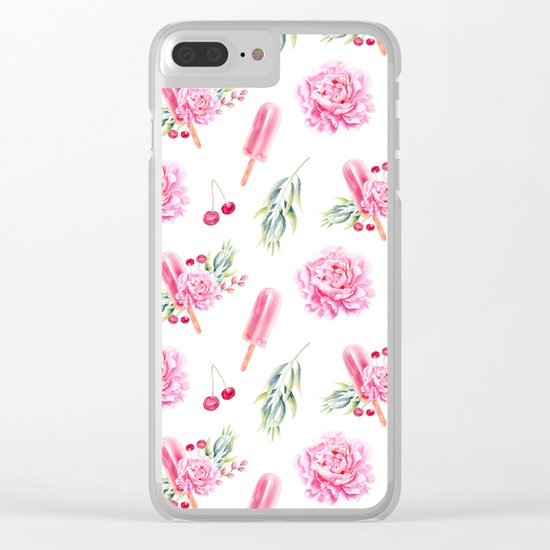 Tropical Chill Rose Clear iPhone Case