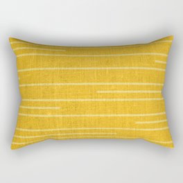 Geometric Art, Colorful Stripes, Yellow Rectangular Pillow