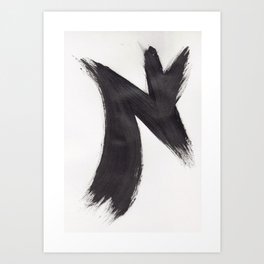 The Fox, Black Art Print