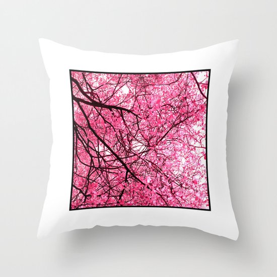 pink tree I Throw Pillow
