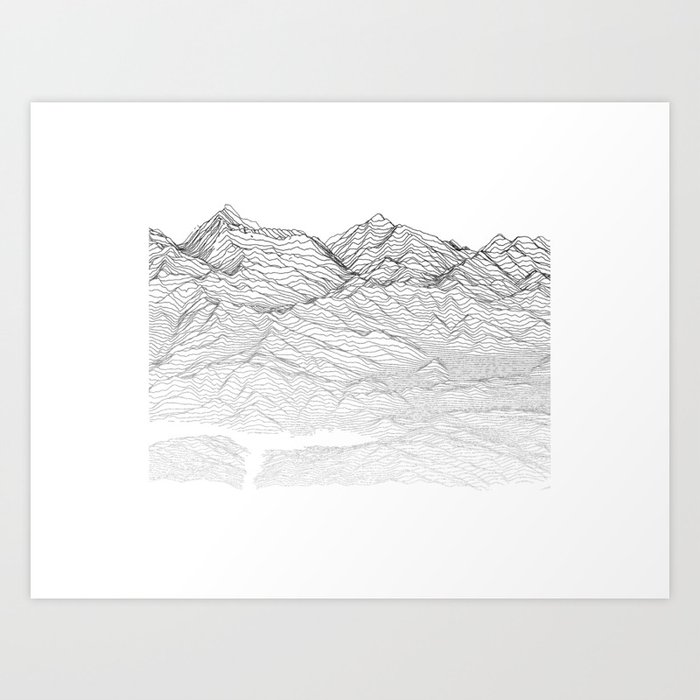 Park City's Ski Mountains | Topographic Trail Map Art Print