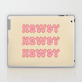 Gothic Cowgirl, Pink and white Laptop Skin