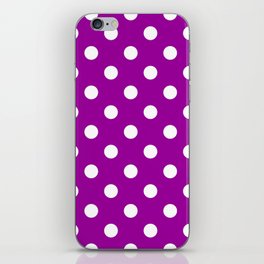 White Dots - violet iPhone Skin