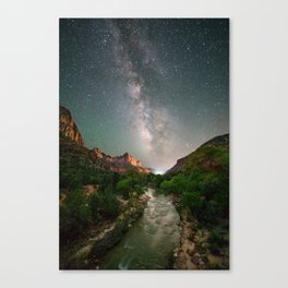 Milky Way over Zion National Park Canvas Print