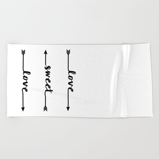Valentine gift - Love sweet love Beach Towel