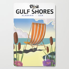 Gulf Shores Alabama beach poster. Cutting Board