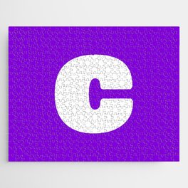 c (White & Violet Letter) Jigsaw Puzzle