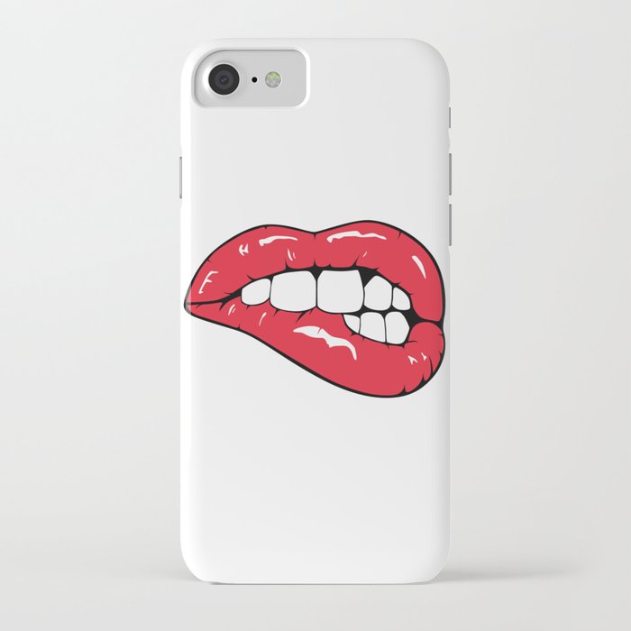 red lips pop art iphone case