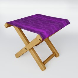 Purple Silk Metallic Seahorse Modern Collection Folding Stool