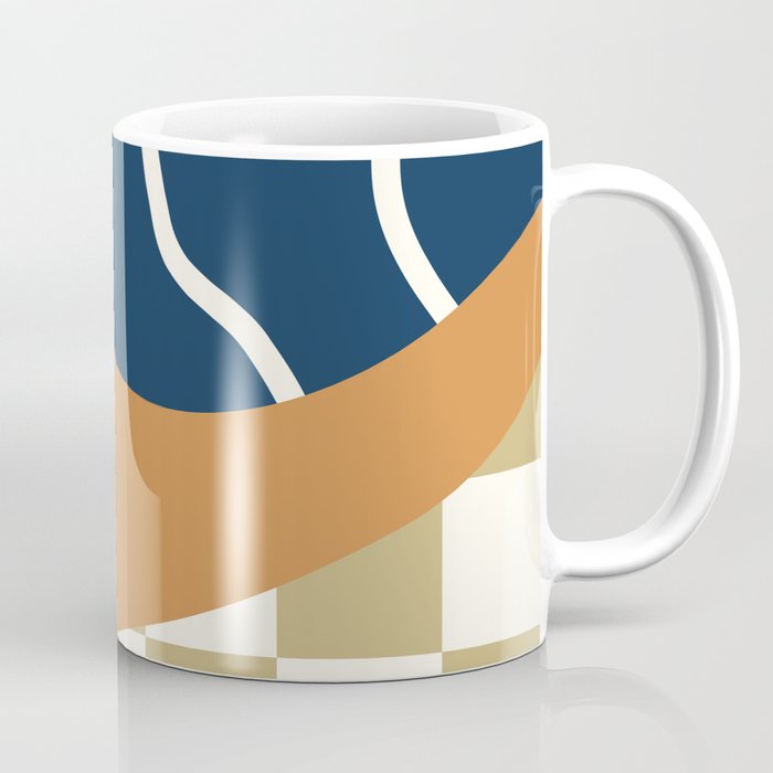 Checked simple line colorblock 8 Coffee Mug