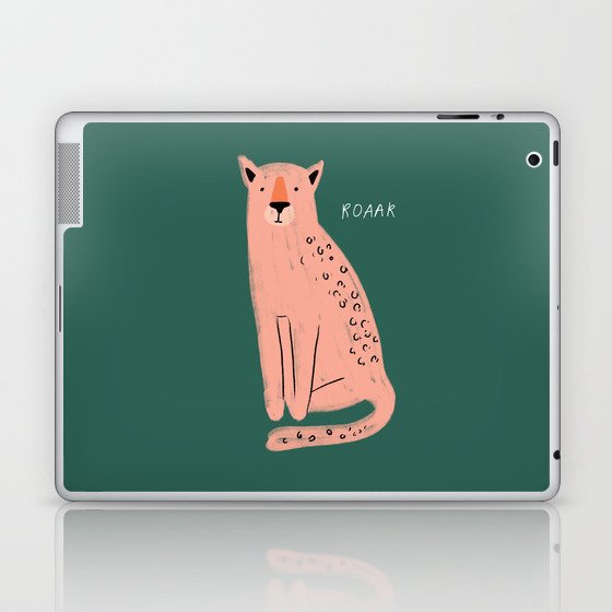 Cute Coral Leopard Laptop & iPad Skin