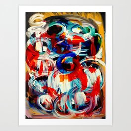 Abstract Action American Painting Art Print