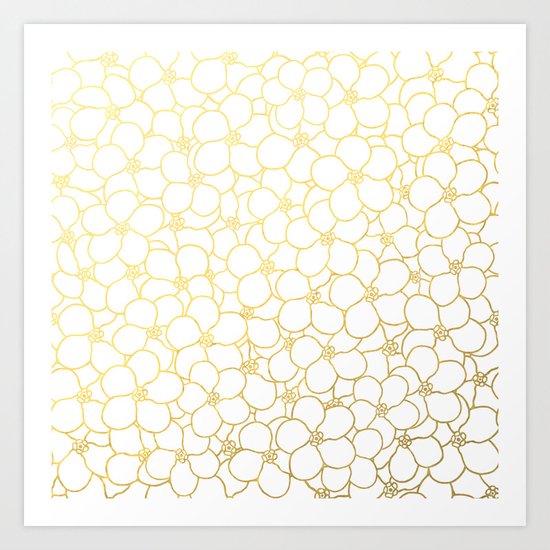 Forget Me Knot White Gold Art Print