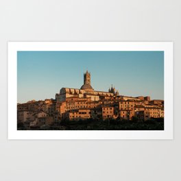 Siena Cathedral in Italy during golden hour Art Print