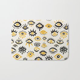 Mystic Eyes – Yellow & Black Bath Mat