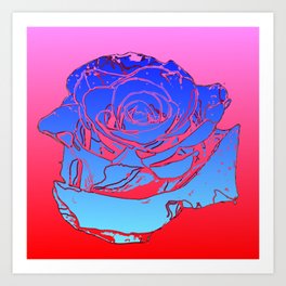 GFTFlower551 / flower / Rose Art Print | Garden, Summer, Nature, Flowerbouquet, Vase, Graphicdesign, Love, Green, Watercolor, Flower 