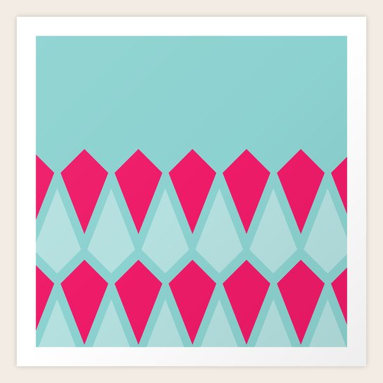 Blue Diamonds Art Print